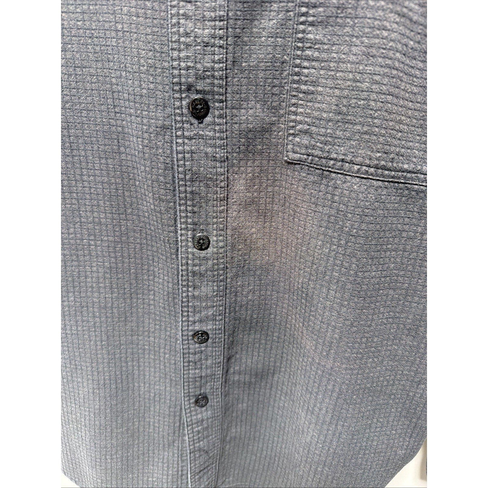 Harley Davidson Long Sleeve Button Shirt Size XL Gray Script Mens