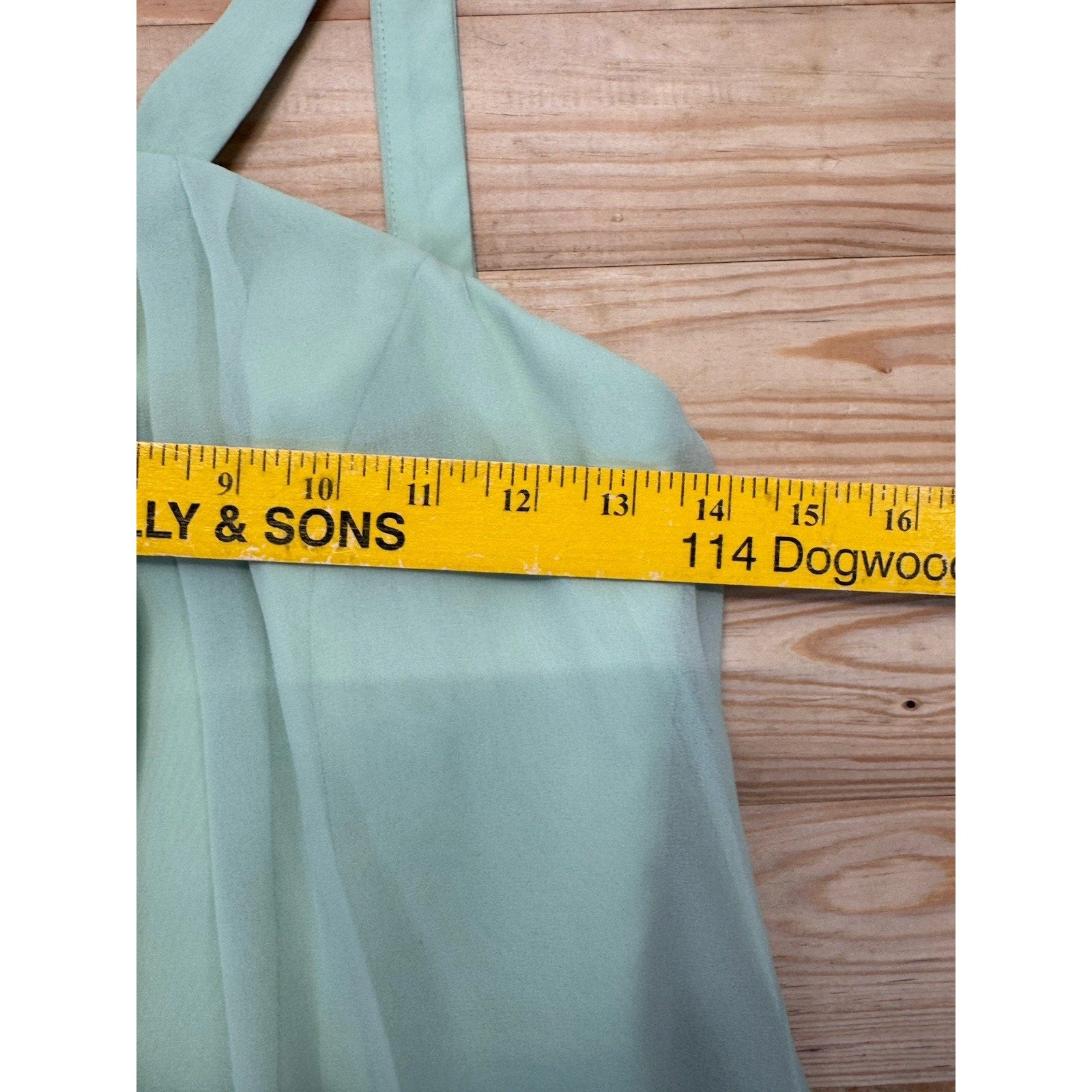 B2 Women's Green Satin Halter Crepe Back Mini Dress Size 2