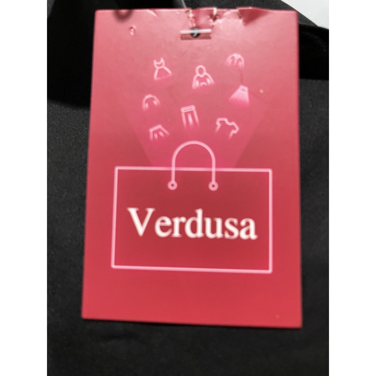 Verdusa Women’s L Black White Contrast Collar Short Sleeve Blouse Top NWT