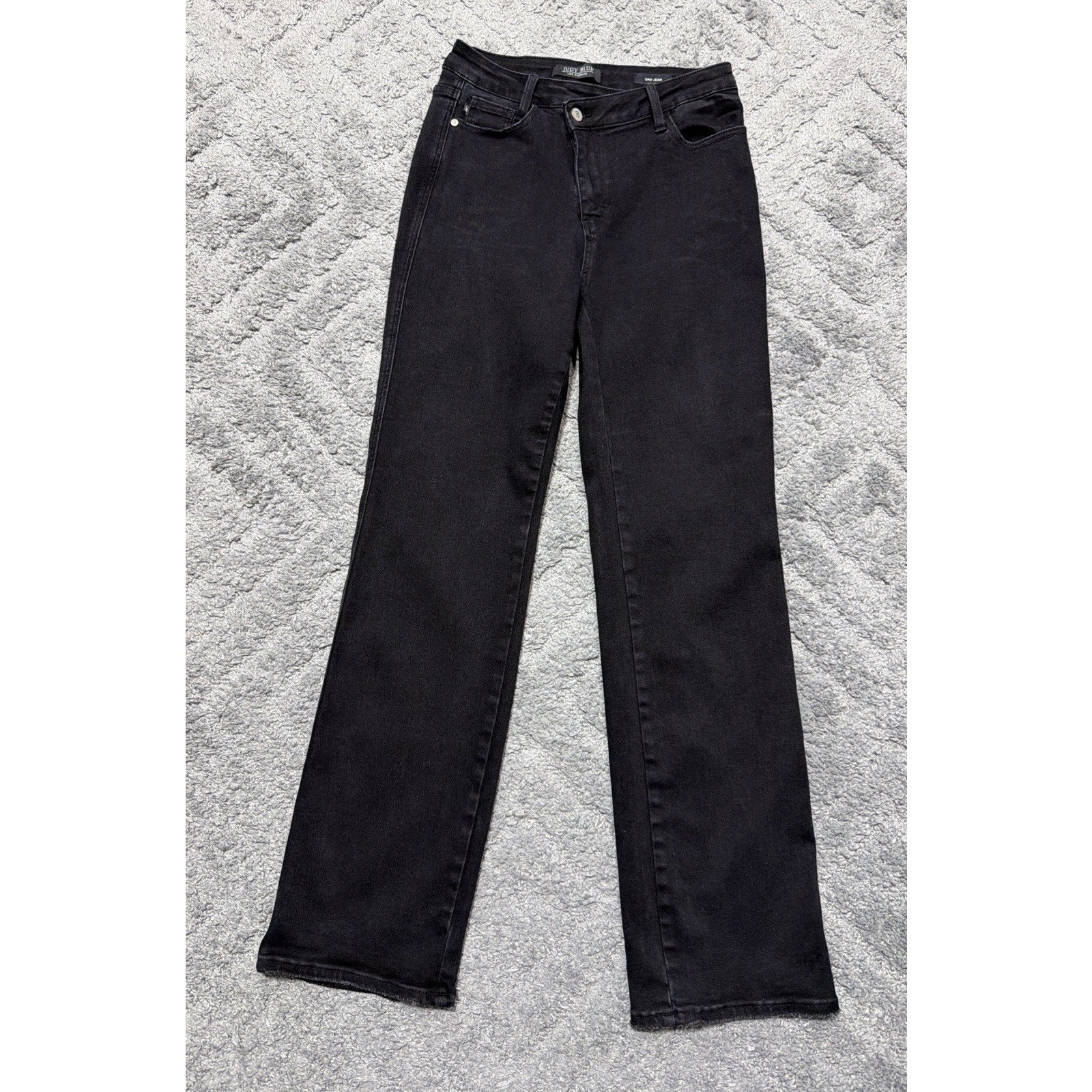 Judy Blue Dad Jeans Women’s 5/27 Black Cross Over High Rise