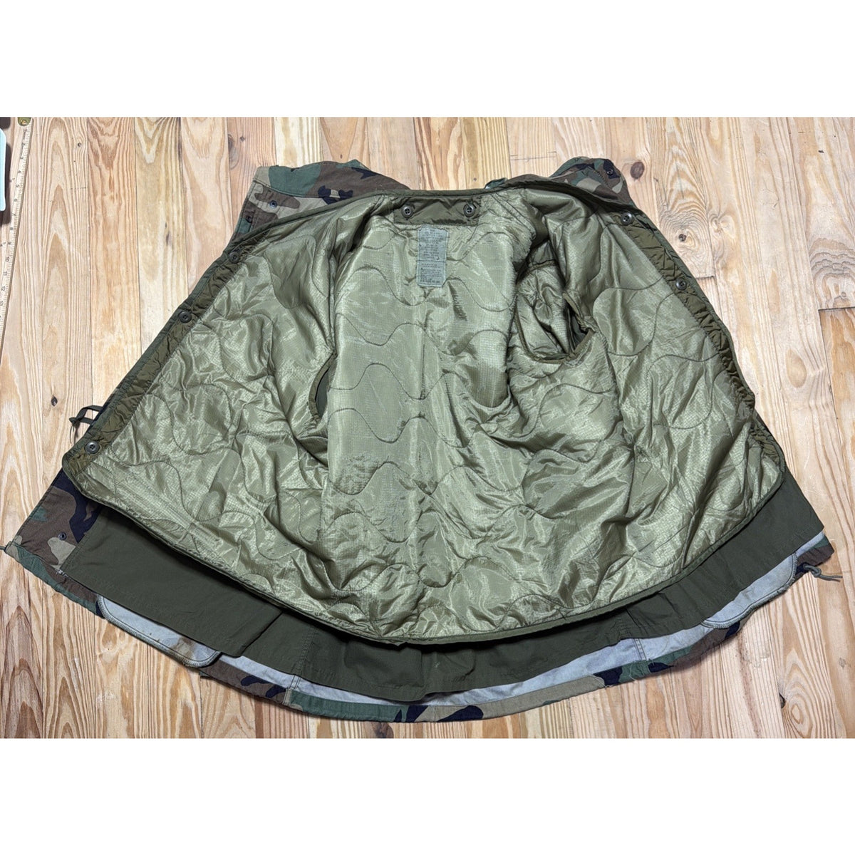 VTG USA Army M65 Field Jacket Mens M Woodland Camo Military Coat Outdoor Utility