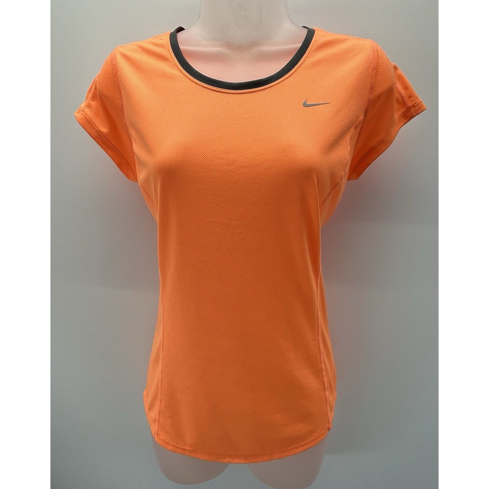 NIKE | DRI-FIT Women's Size Medium Orange Active T-Shirt Running Reflective Mesh