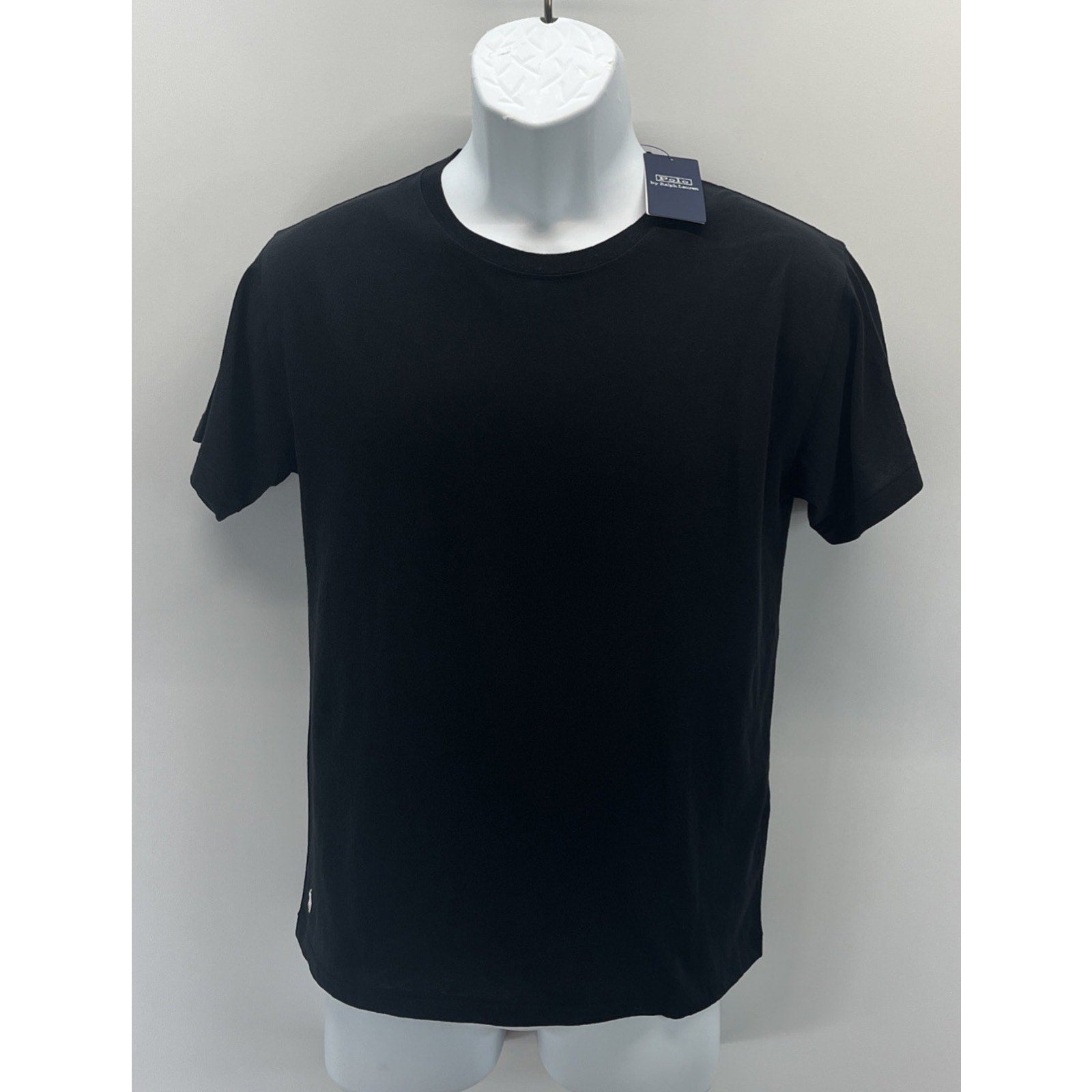 NWT Polo Ralph Lauren Shirt Mens Small Black Pony Round Neck Short Sleeve Cotton