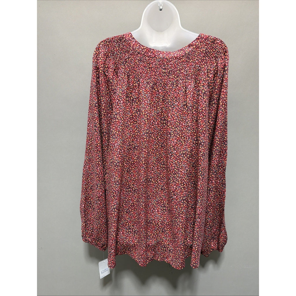 New Beautiful Women's 3X Croft & Barrow Floral Balloon Sleeve Tunic Top