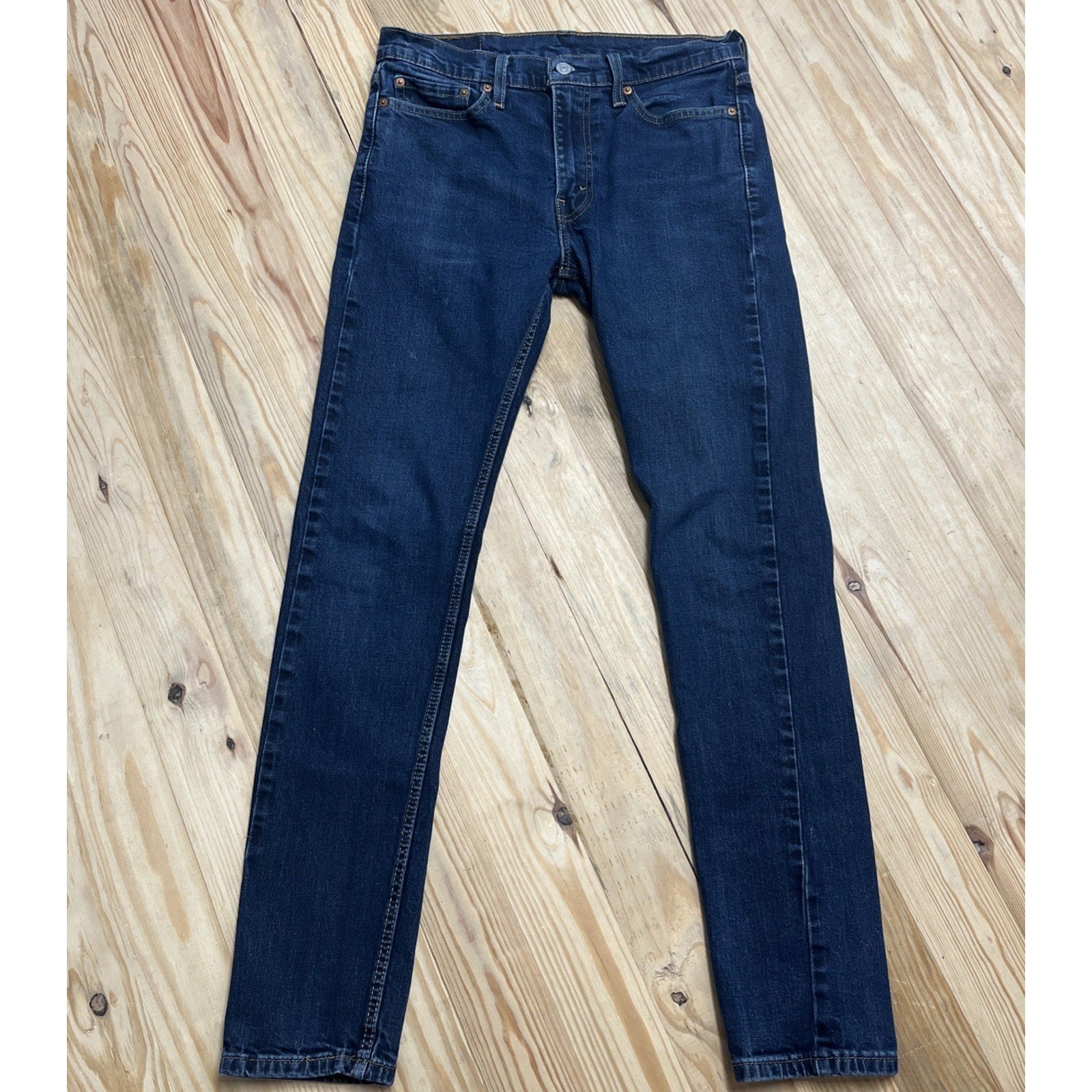 Levi's Jeans Men's 32x34 Skinny 510 Mid Rise Zip Fly Blue Denim Pants