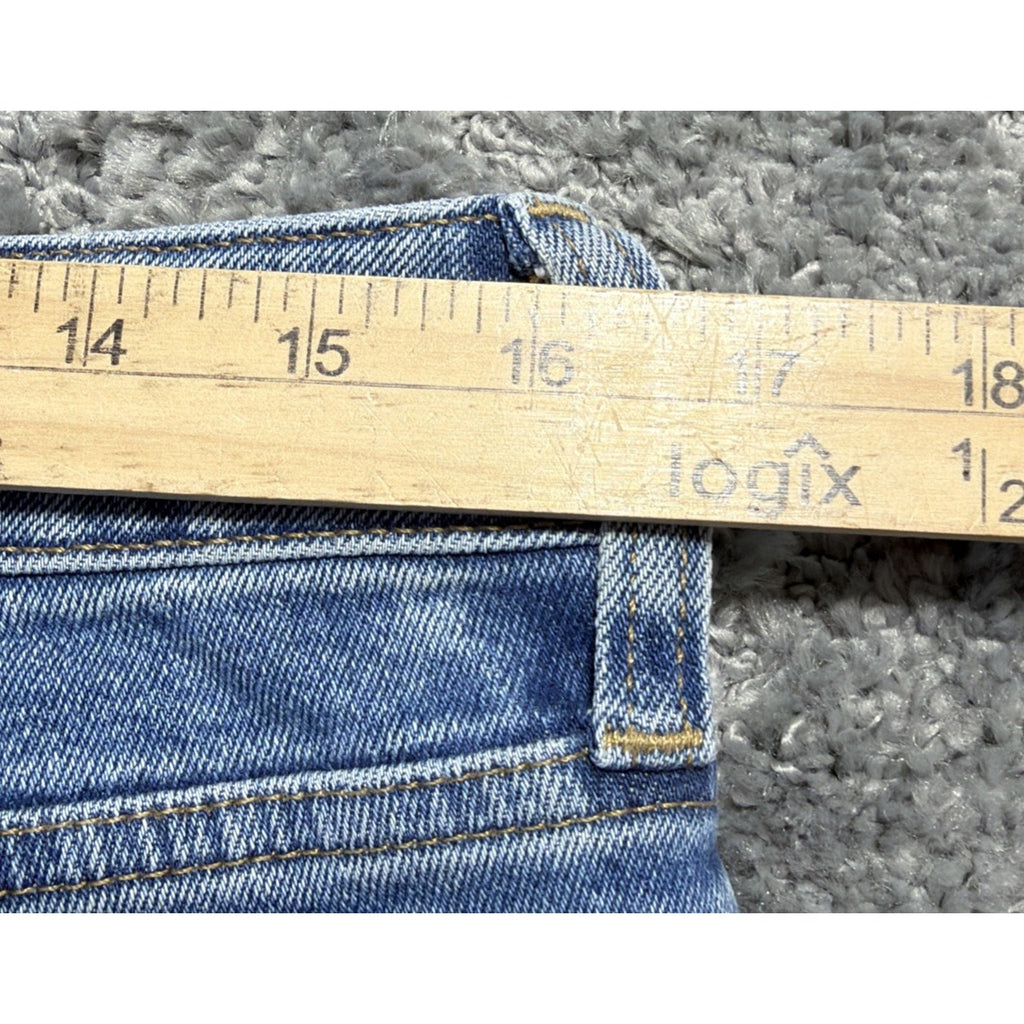 J.Crew Mid Rise Flare Crop All Day Stretch Denim Jeans Blue Sz 31 Womens 32x25.5