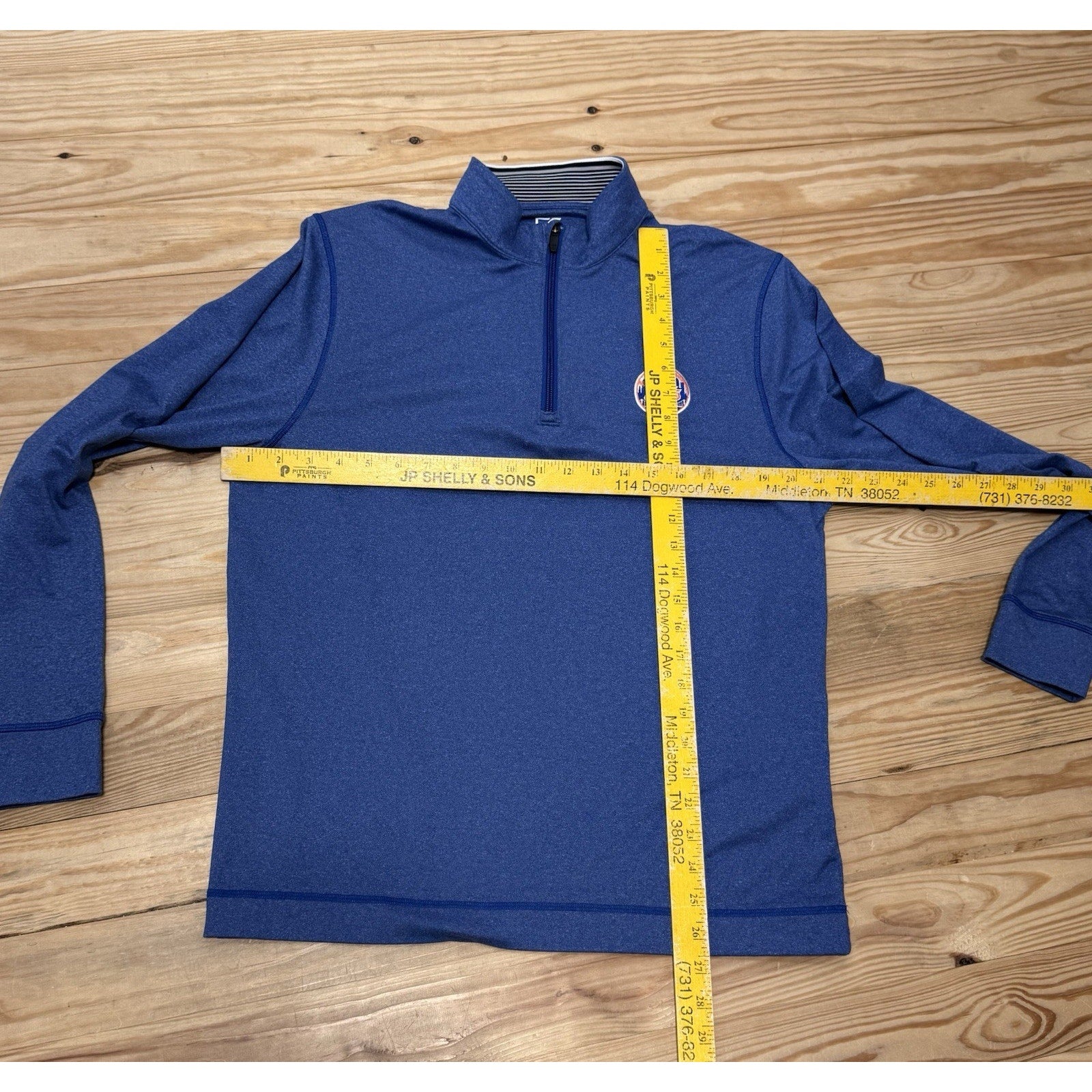 Mets Cutter & Buck Pullover 1/4 Zip Blue Long Sleeve Athletic Drytec Men’s S