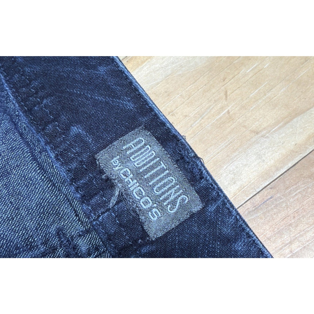 Chico's Blue Jeans Mid Rise Bootcut Flare Womens Size 32x31 Dark Wash