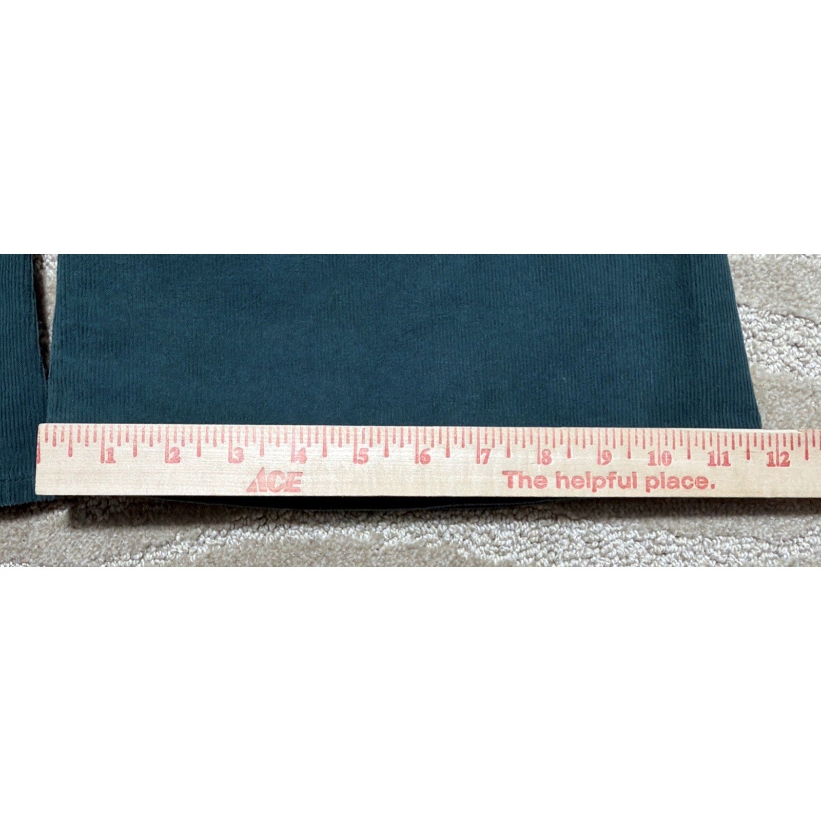 American Eagle Super Hi-Rise Flare Corduroy Pants Green Button Fly Women’s Sz 16