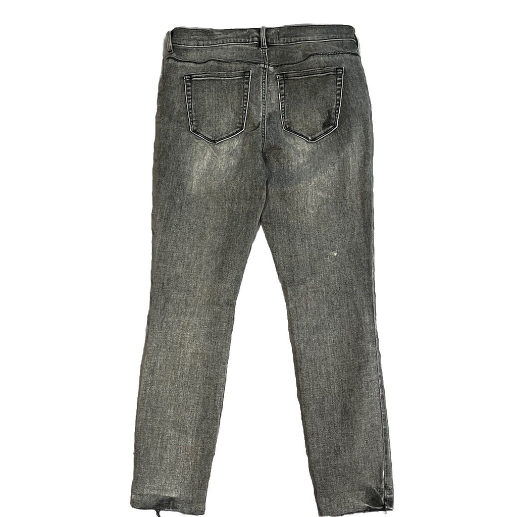 PacSun Jeans Womens 27 Dark Gray Ankle Jegging Distressed Cropped Stretch Denim