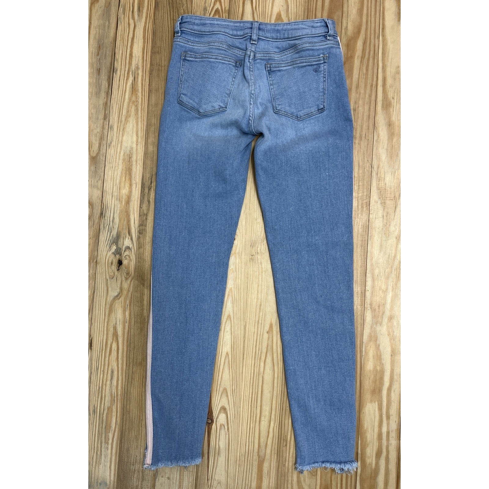 DL1961 Chloe Skinny Marina Jeans, Pink Stripe, girls 16, Adjustable 26x27