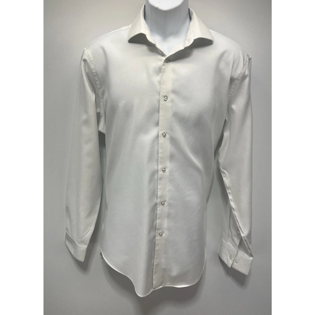 Calvin Klein Steel Non Iron Slim Fit Button Up Dress Shirt Size Large