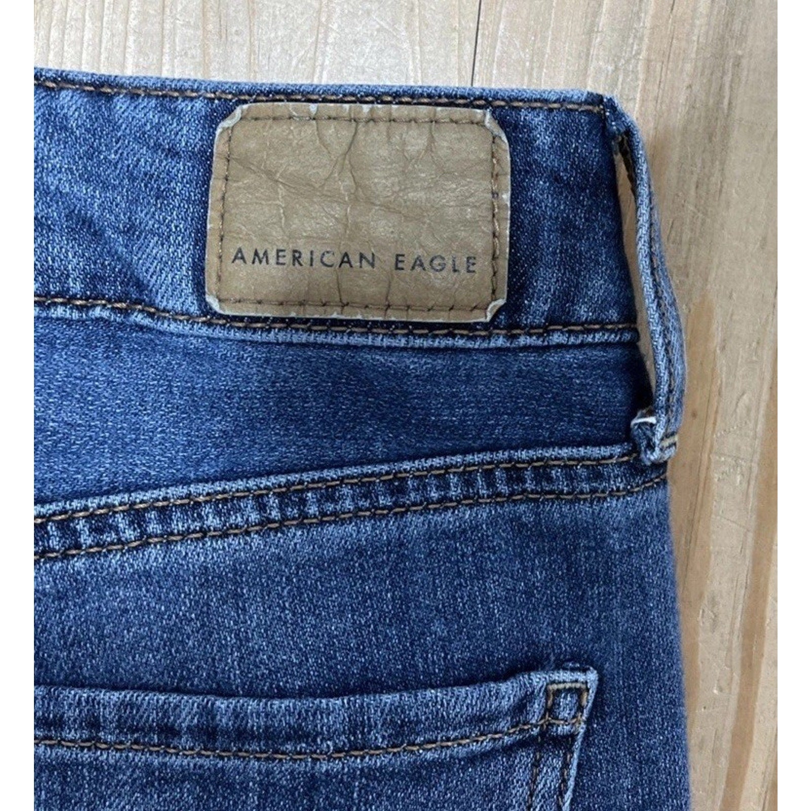 American Eagle Outfitters Tom Girl Button Fly Blue Jeans Woman Size 6