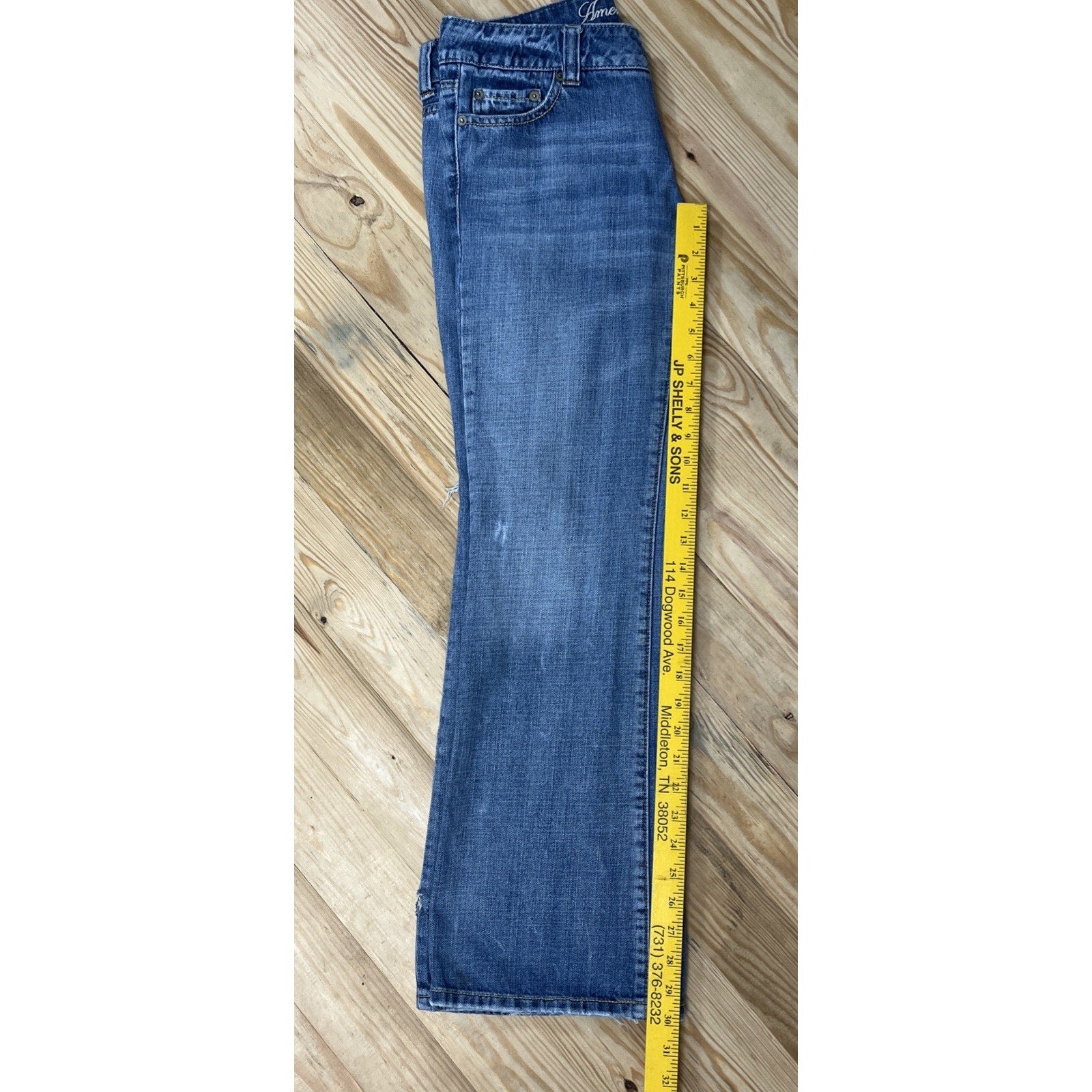 American Eagle Favorite Boyfriend Womens 4S Blue Jeans Bootcut Low Rise