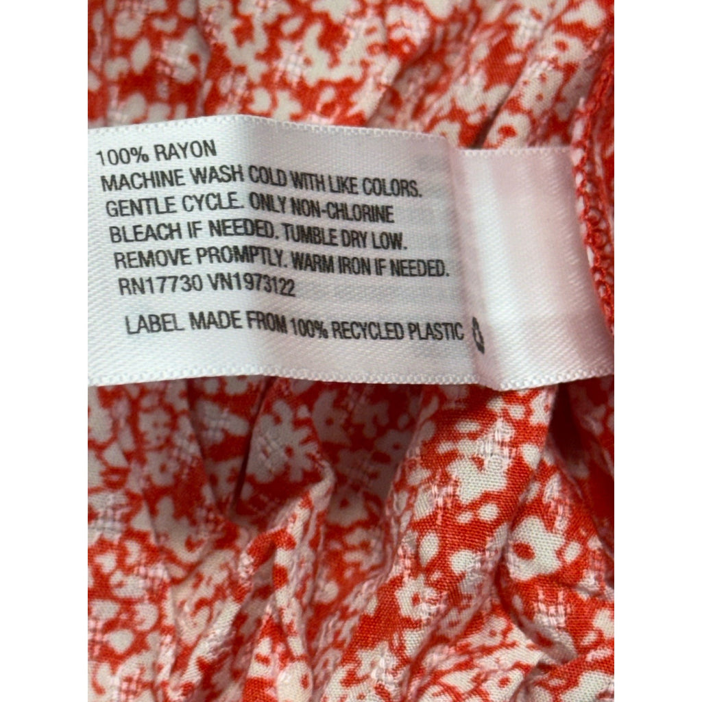 NEW Universal Thread Women's Floral Short Sleeve Button-Down Blouse Size Small