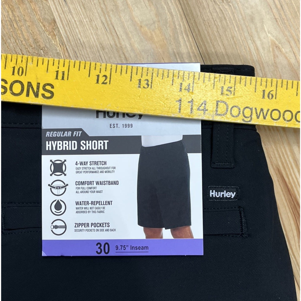 NWT Hurley Exist Hybrid Walk shorts Size 30 Men’s Black