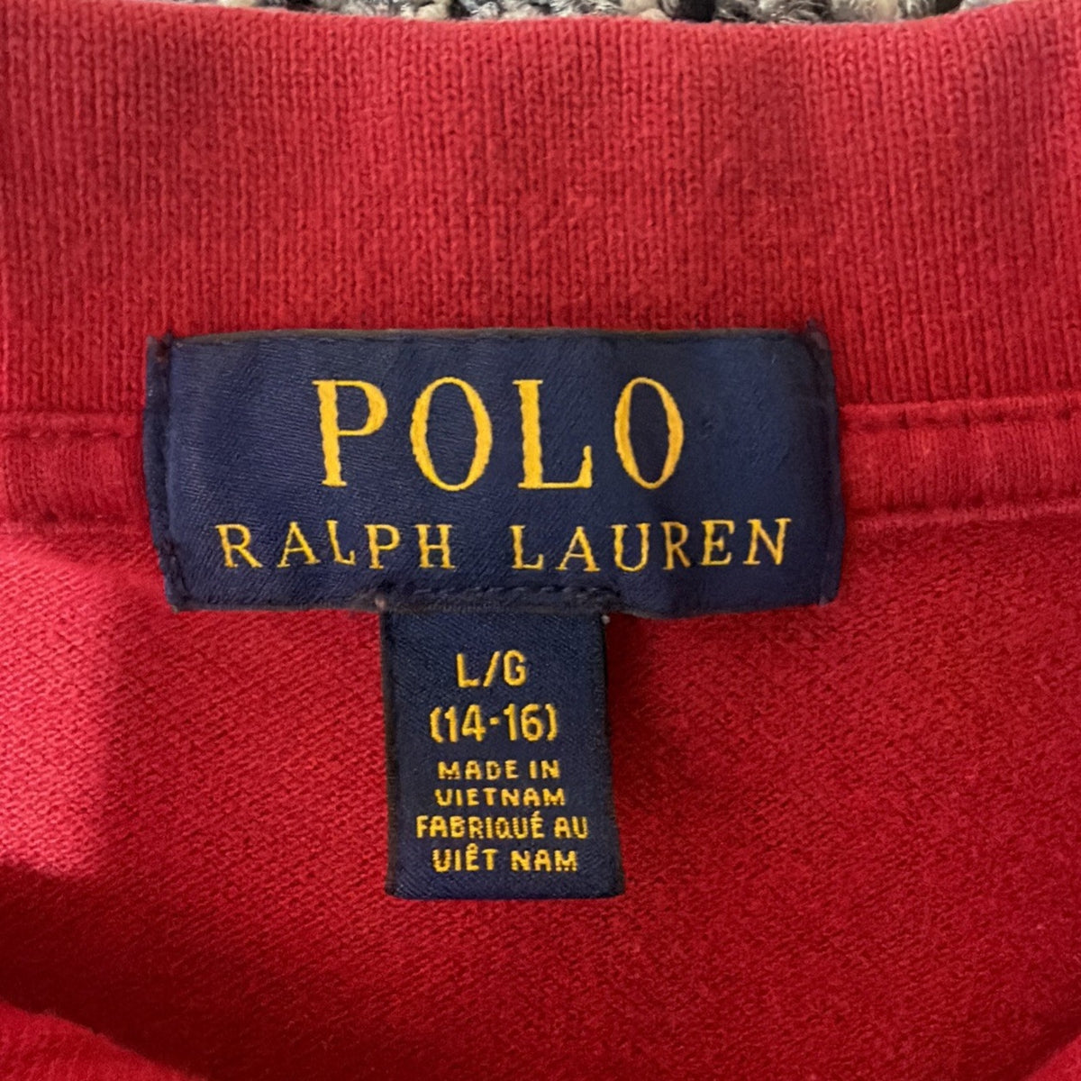 Polo Ralph Lauren Shirt Boys L Red Bear Christmas Tree Long Sleeve Pique Polo