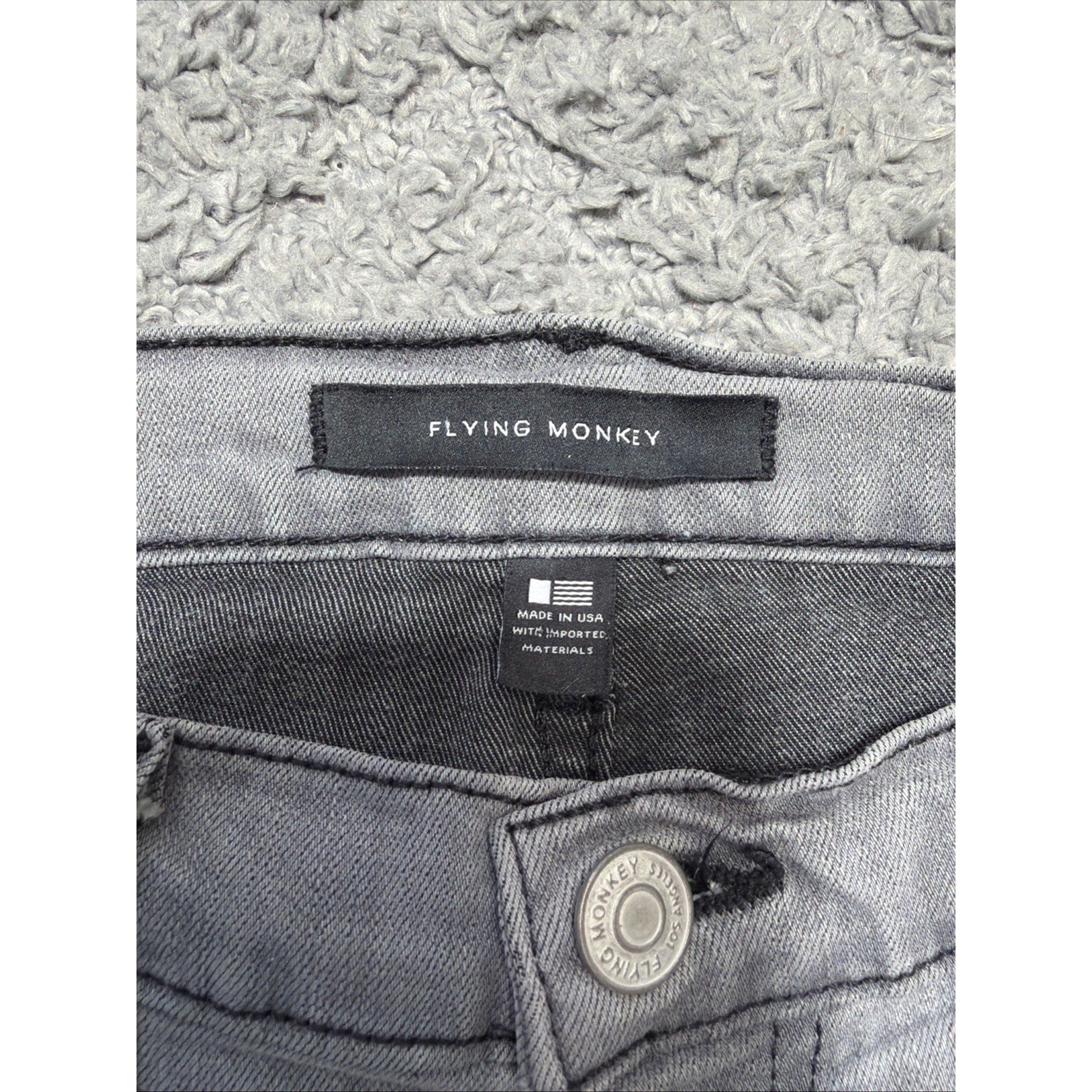 FLYING MONKEY Jeans Womens 29 Jeans Gray Denim Ripped Distress Mid Rise 29x27