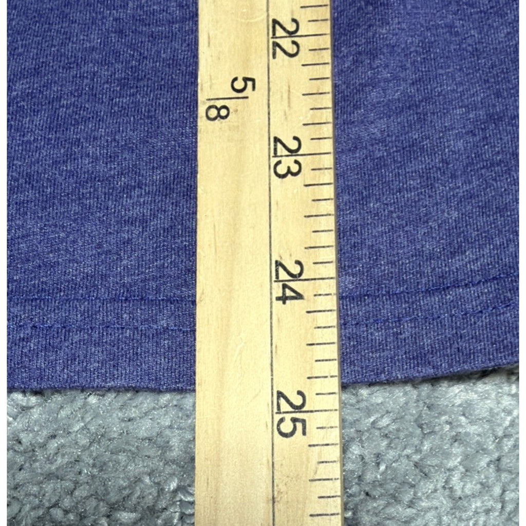 Rei Basic Tshirt Womens XS Blue Red Heather Logo Print Long Sleeve Minimalist