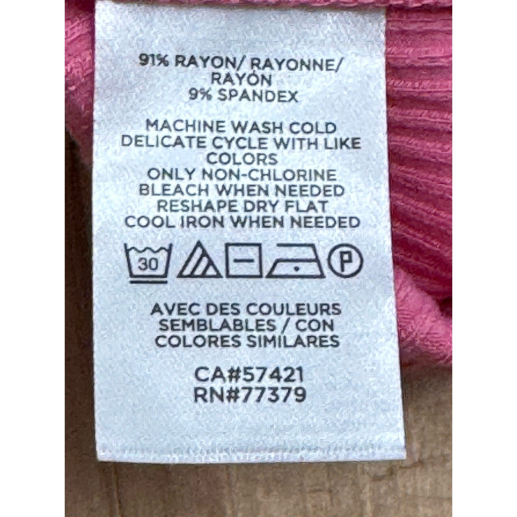 Ann Taylor Women’s Top Small Pink Long Sleeve Ruffled Shoulder