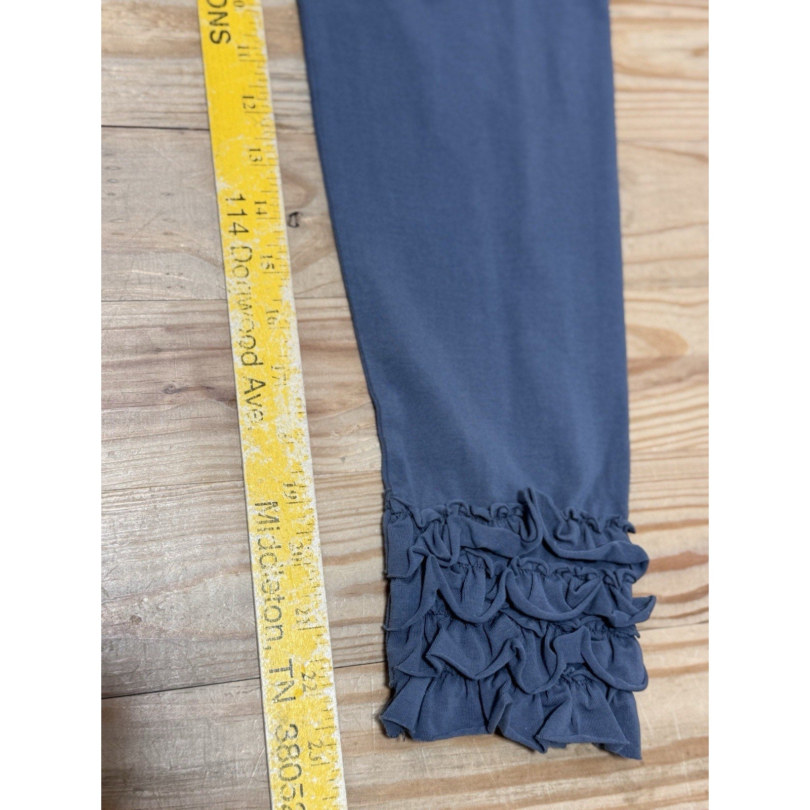 Matilda Jane Girls Character Counts Gray Ruffle Leggings Size M