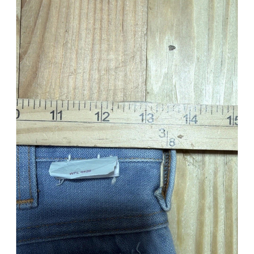 Vintage Wrangler Womens 27x36 High Rise Bell Bottom Flare Jeans Light Wash USA