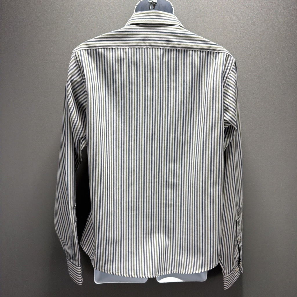 Vintage ARROW Brigade Fitted Button Up Shirt Mens 16.5-34/35 Striped Made in USA