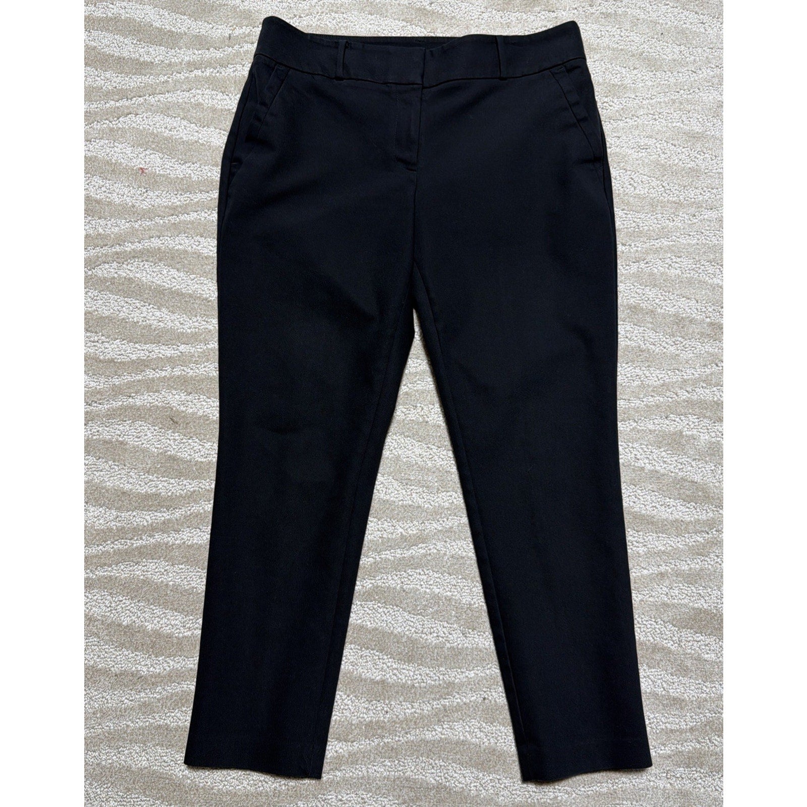 Ann Taylor LOFT Women's Marisa 10 Black Stretch Midrise Crop Skinny Pants