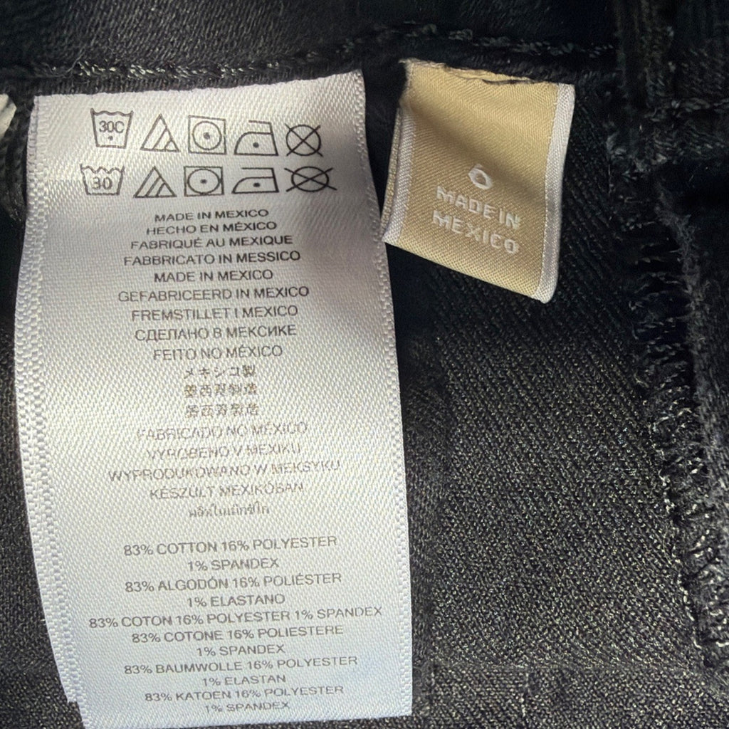 Michael Kors Izzy Skinny Black Mid Rise Stretch Jeans Size 6