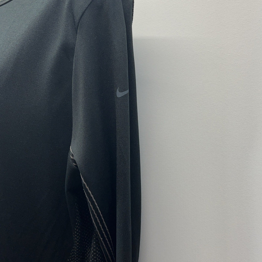 Nike Womens Dri Fit Running Reflective Long Sleeve Black Shirt Size XL