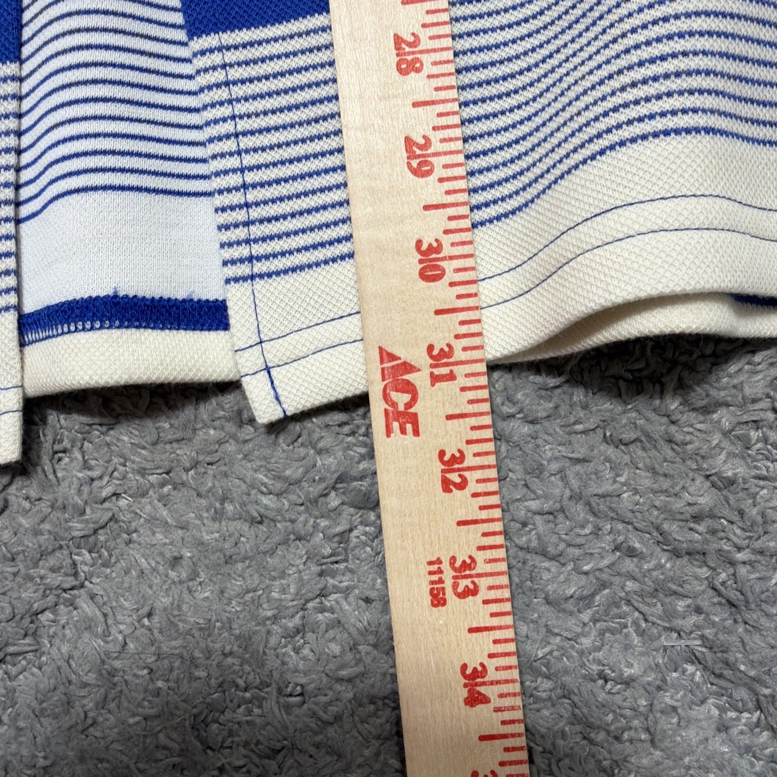 New Umgee Blue White Striped Pull On Midi Skirt Elastic Waist Womens Medium