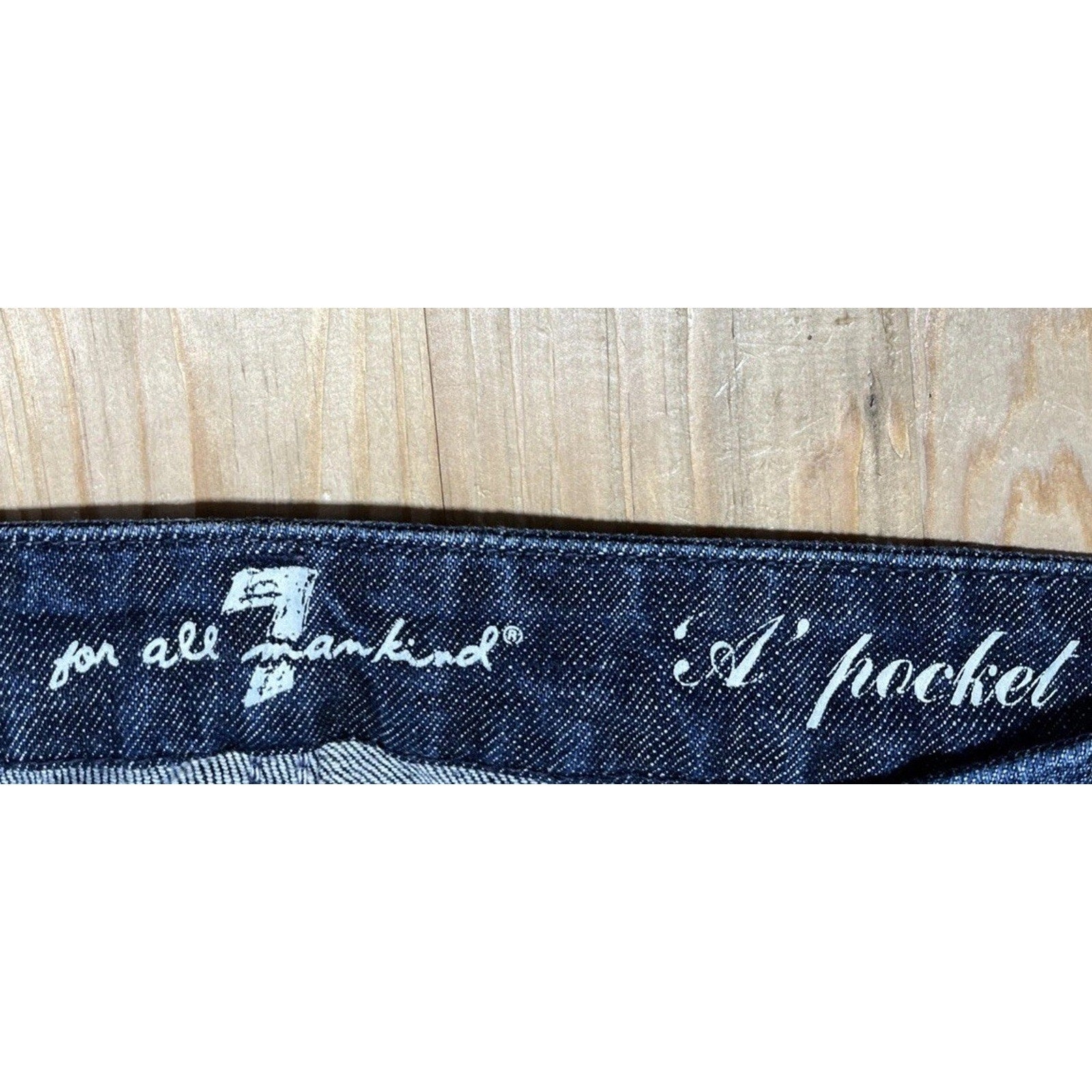 7 For All Man Kind Jeans Womens 27 Blue Denim Bootcut A Pocket Preppy