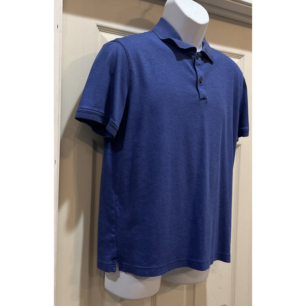Banana Republic Luxury Touch Polo Shirt Men's Size Large L Solid Dark Blue