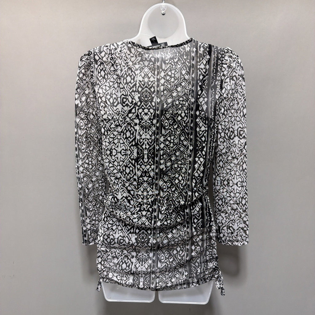 INC International Concepts 3/4 Sleeve Top Women’s S Blouse Ruched Built In Cami