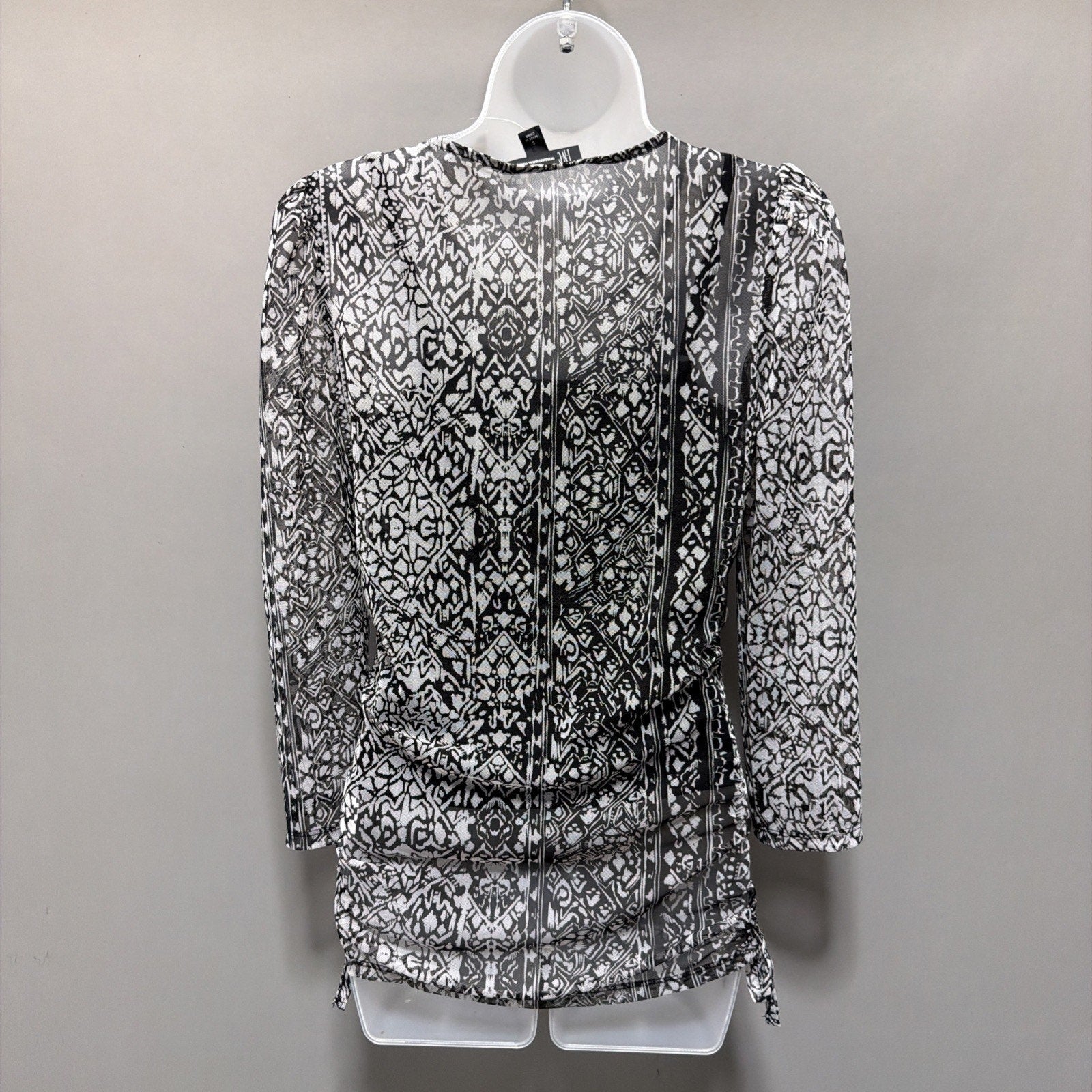 INC International Concepts 3/4 Sleeve Top Women’s S Blouse Ruched Built In Cami
