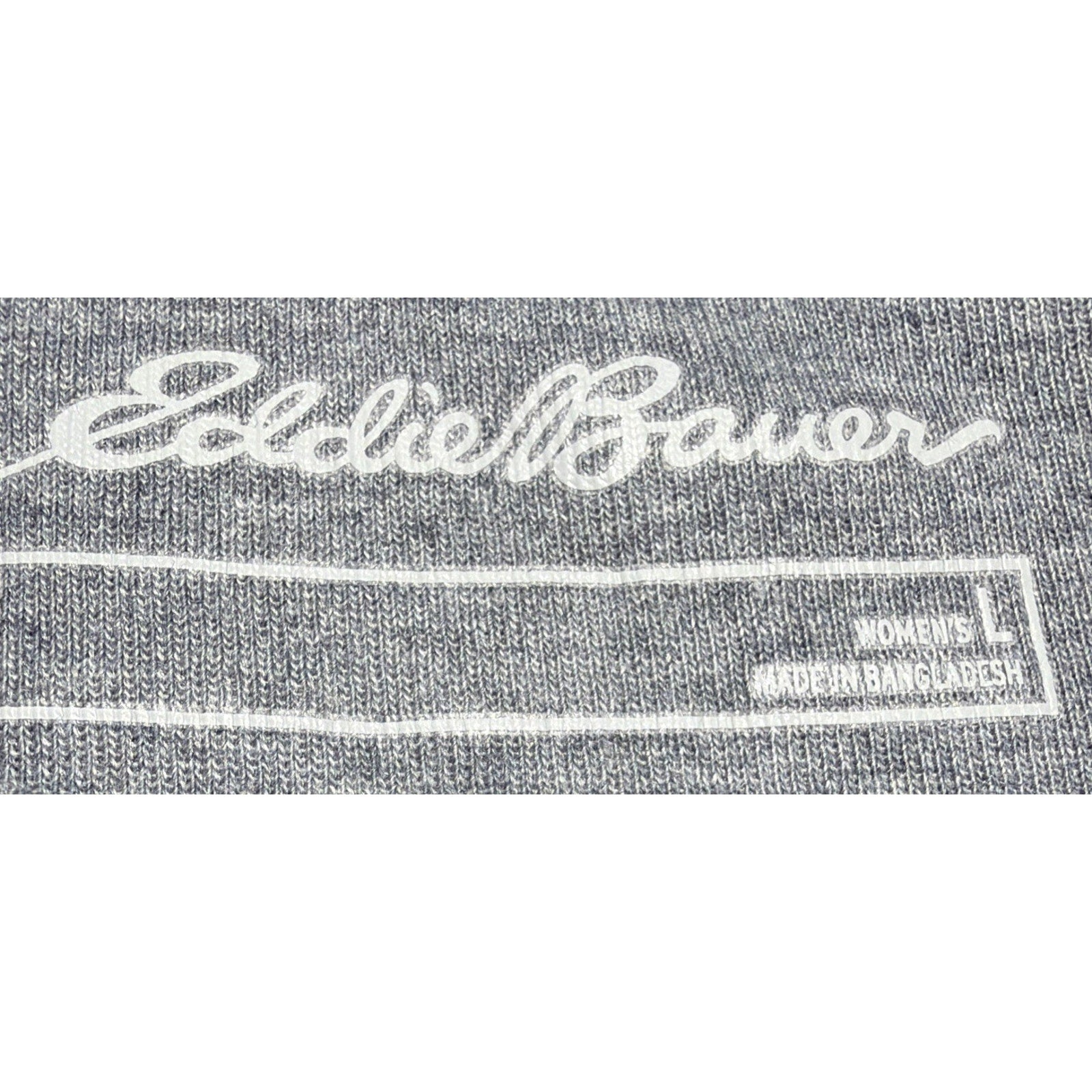 Eddie Bauer Womens L T Shirt Gray Active Solid Tee Short Sleeve Top