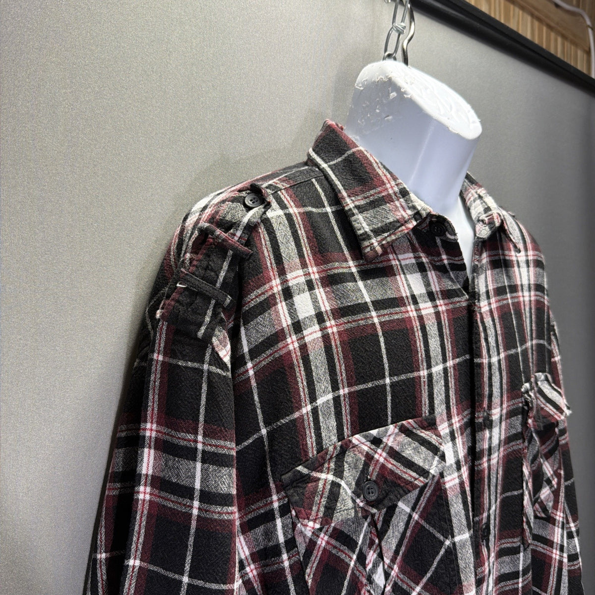 Trust Brand Linen Button Up Short Sleeve Shirt Mens 3XL Casual Plaid NWOT