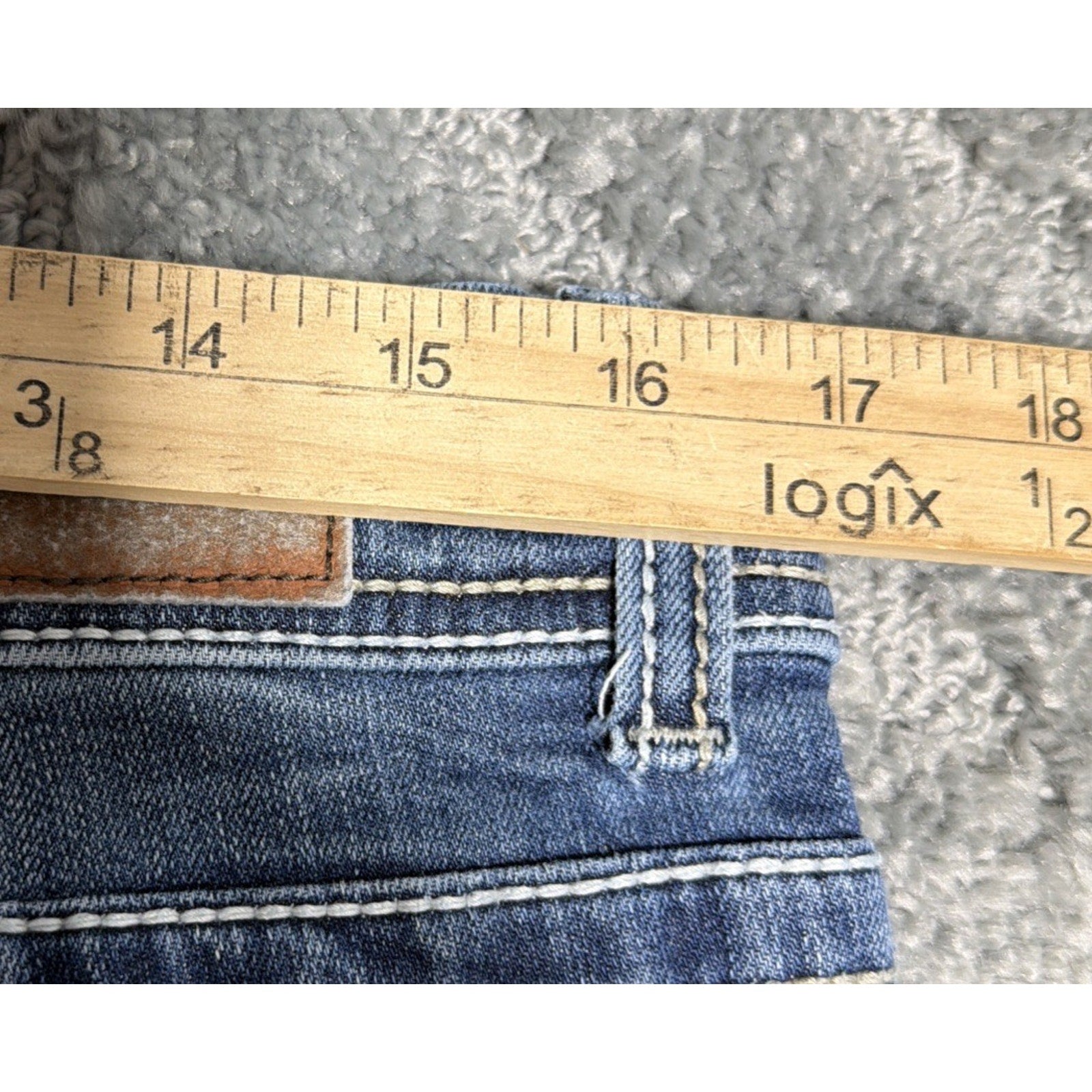 BKE Denim Payton Mid Rise Capri Jeans, Women’s 31 (ABK629) Thick Stitch Western