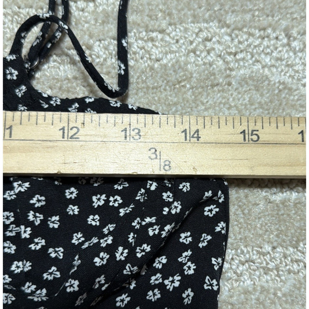 Aeropostale Women’s Floral Button Front Mini Dress Size Small NWT Black