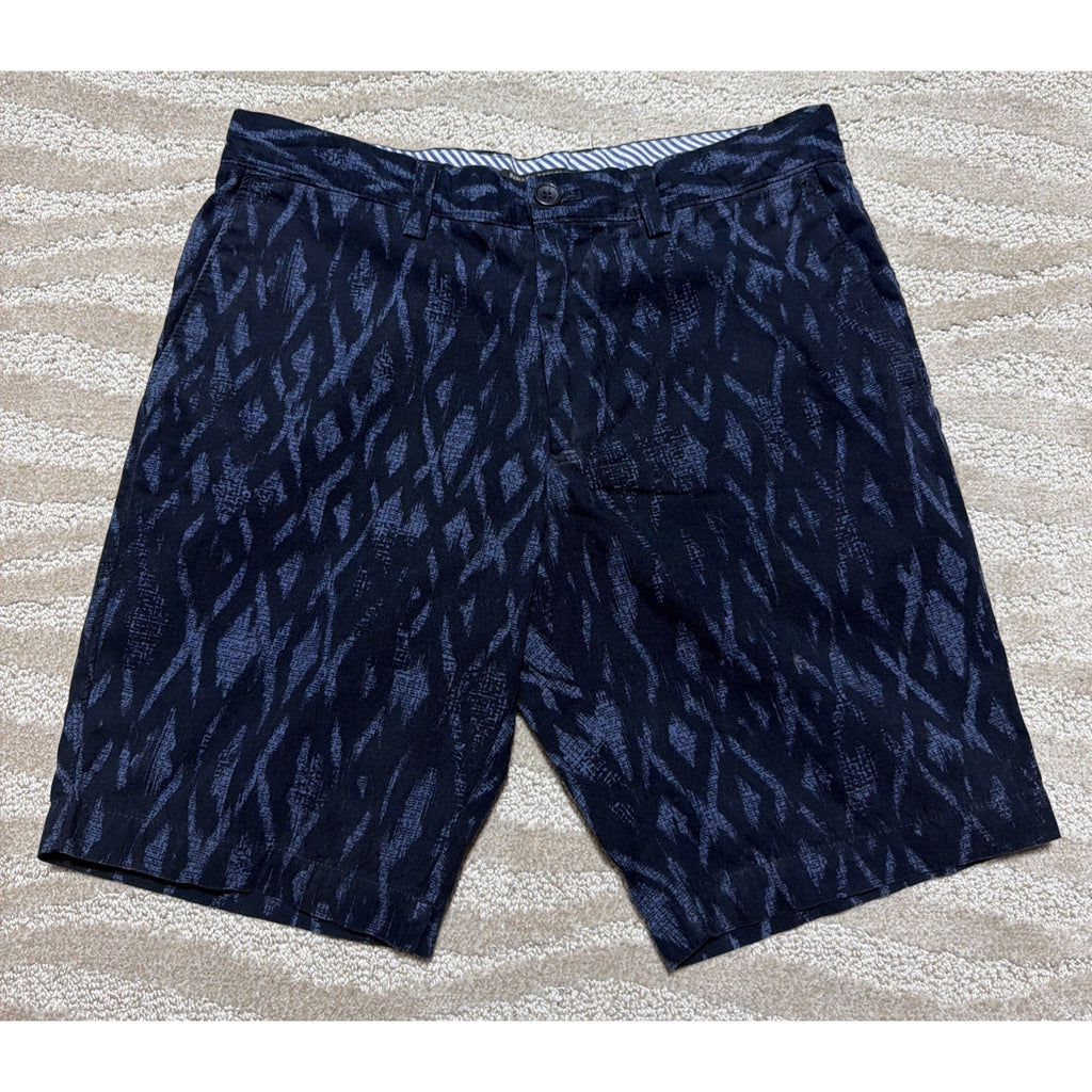 Banana Republic Summer Weight Mason Short Blue Tribal Shorts Size 30x9
