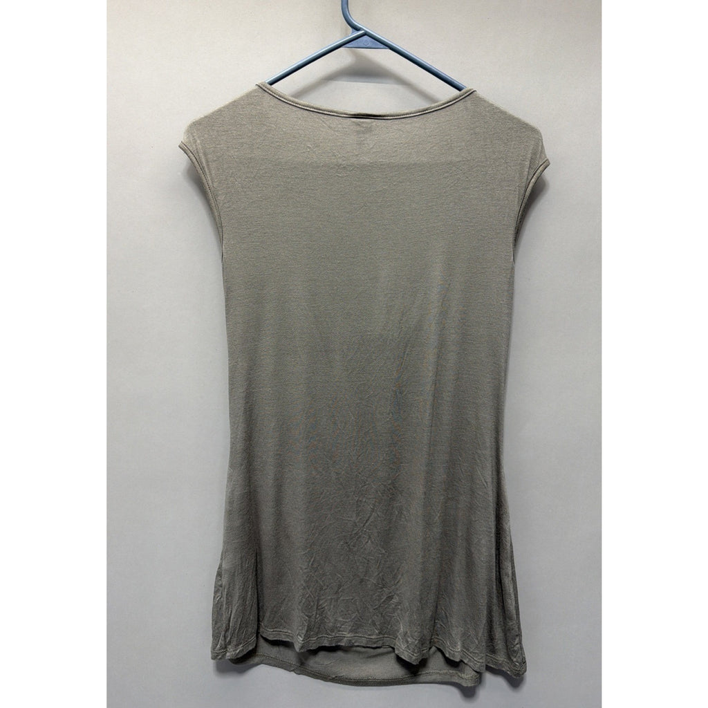 MAURICES- STUDIO Y SZ LARGE Gray DRAPE NECK TOP New