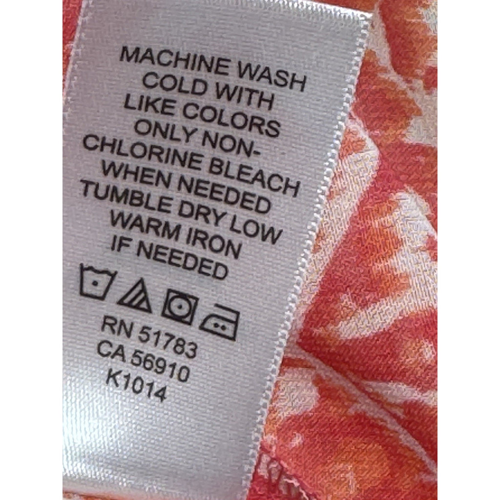 Maurices Women’s Large Sleeveless Button Front Hi Low Tank Top Pink Orange New