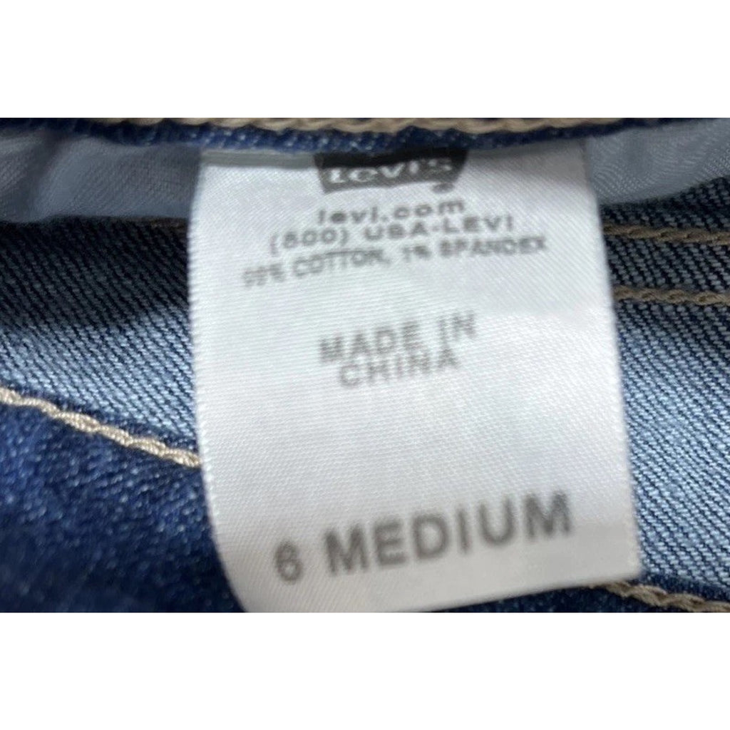 Levis 550 Relaxed Boot Cut Womens Jeans Blue Denim size 6 29x31