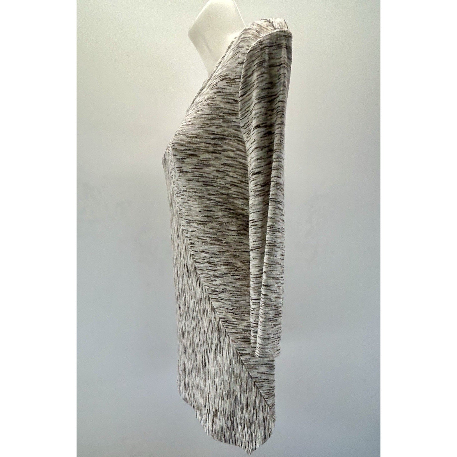 Chicos Shirt Women's 1 Medium mimi marble spacedye heather wrap 3/4 Sleeve.