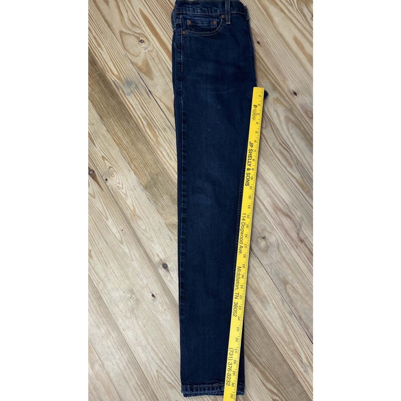 Levi's Jeans Men's 32x34 Skinny 510 Mid Rise Zip Fly Blue Denim Pants
