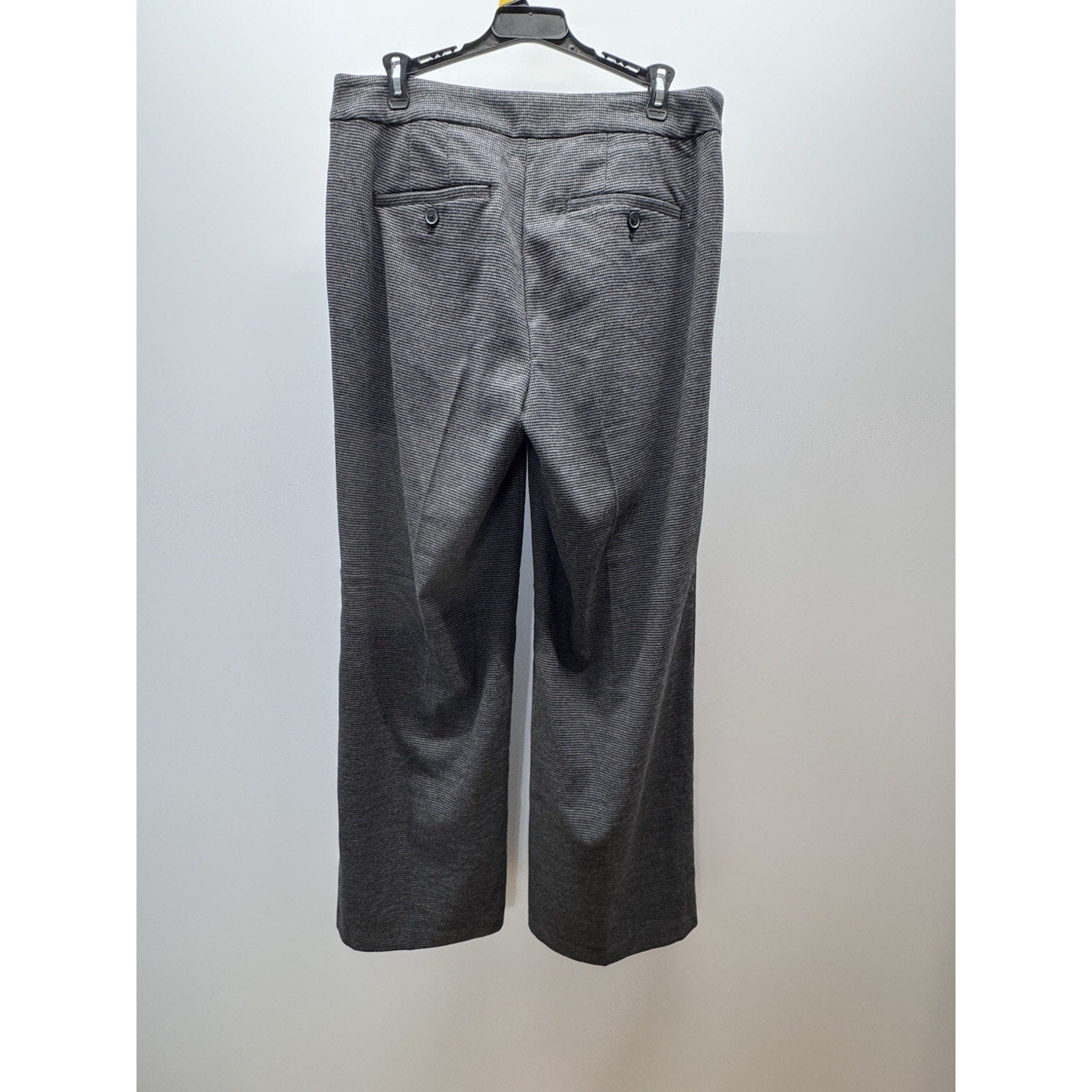 Loft NWT Button Pocket Trouser Pants In Brushed Flannel Size 8 Black/Gray