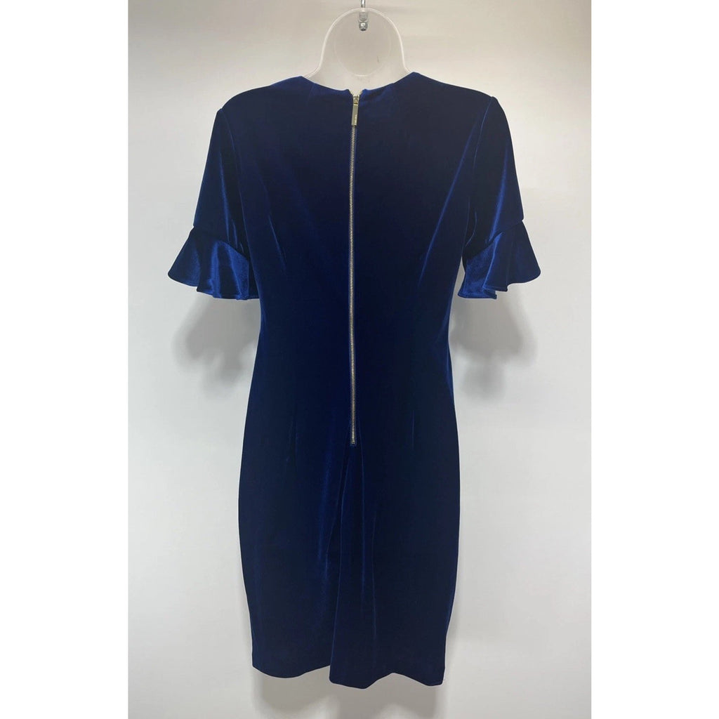 CALVIN KLEIN Royal Blue Velvet Dress Size 4