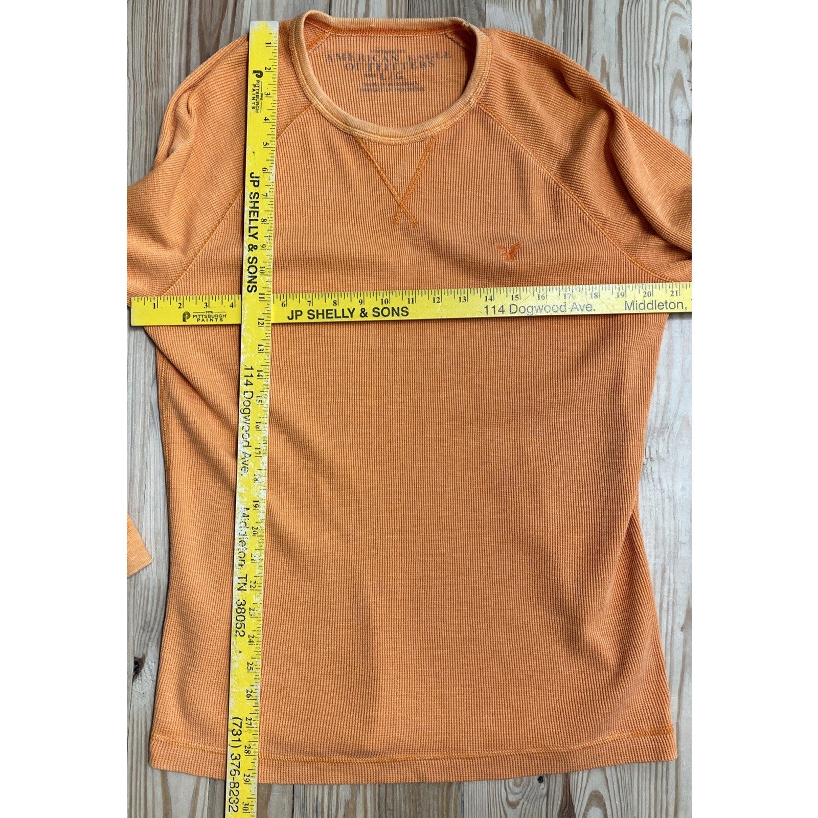 American Eagle Vintage Fit Orange Men's 100% Cotton Sweater - Size L