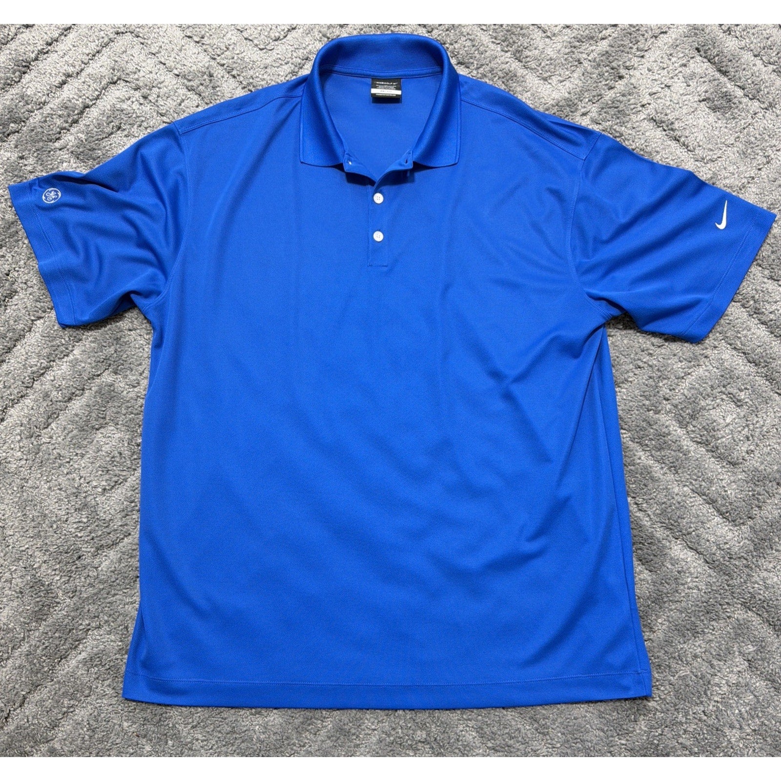 Nike Golf Polo Shirt Mens XL Harbor Blue Micro Pique Moisture Wicking Top GE