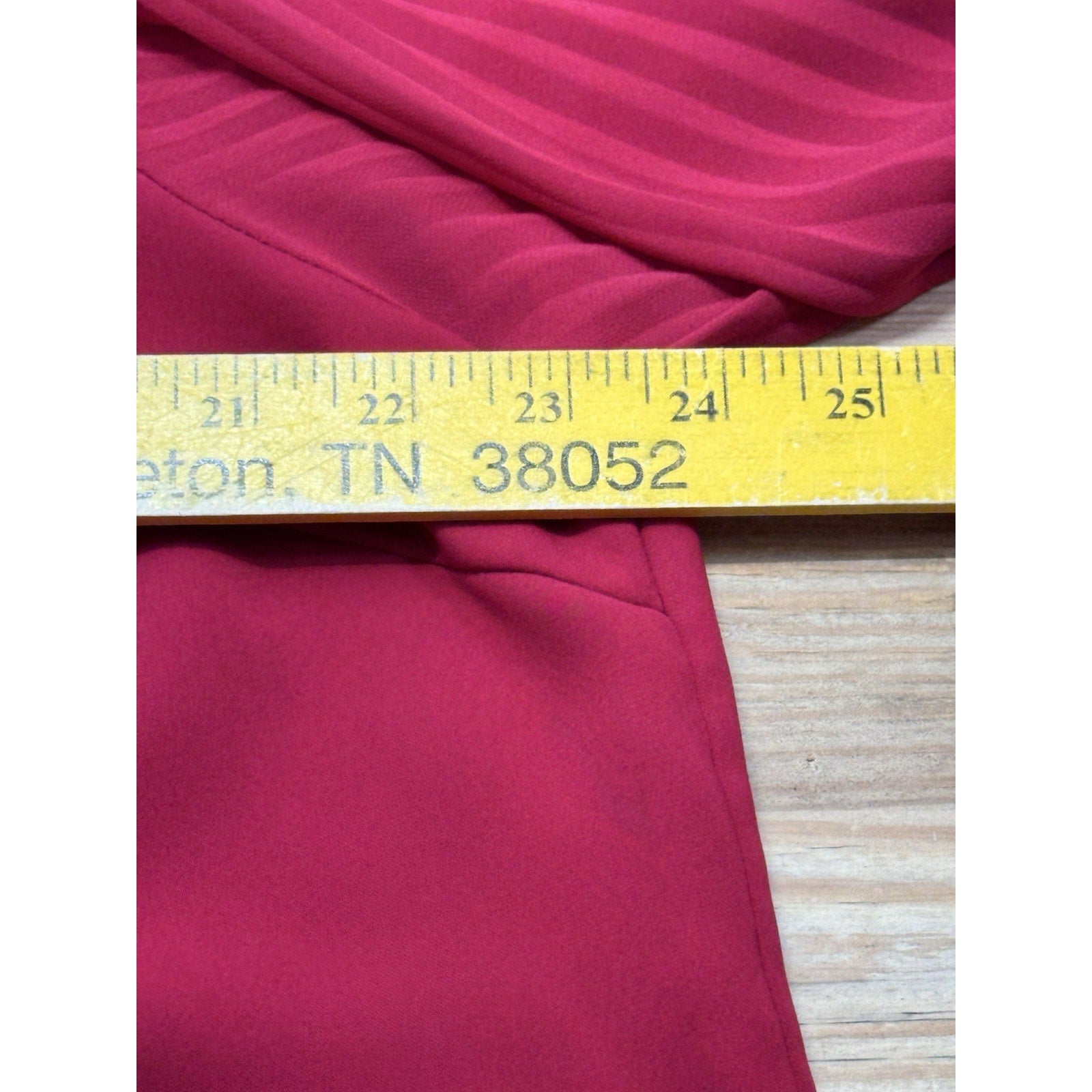 Chico's Red Accordion Pleated Bell Sleeve Blouse Women’s Size 3/ XL